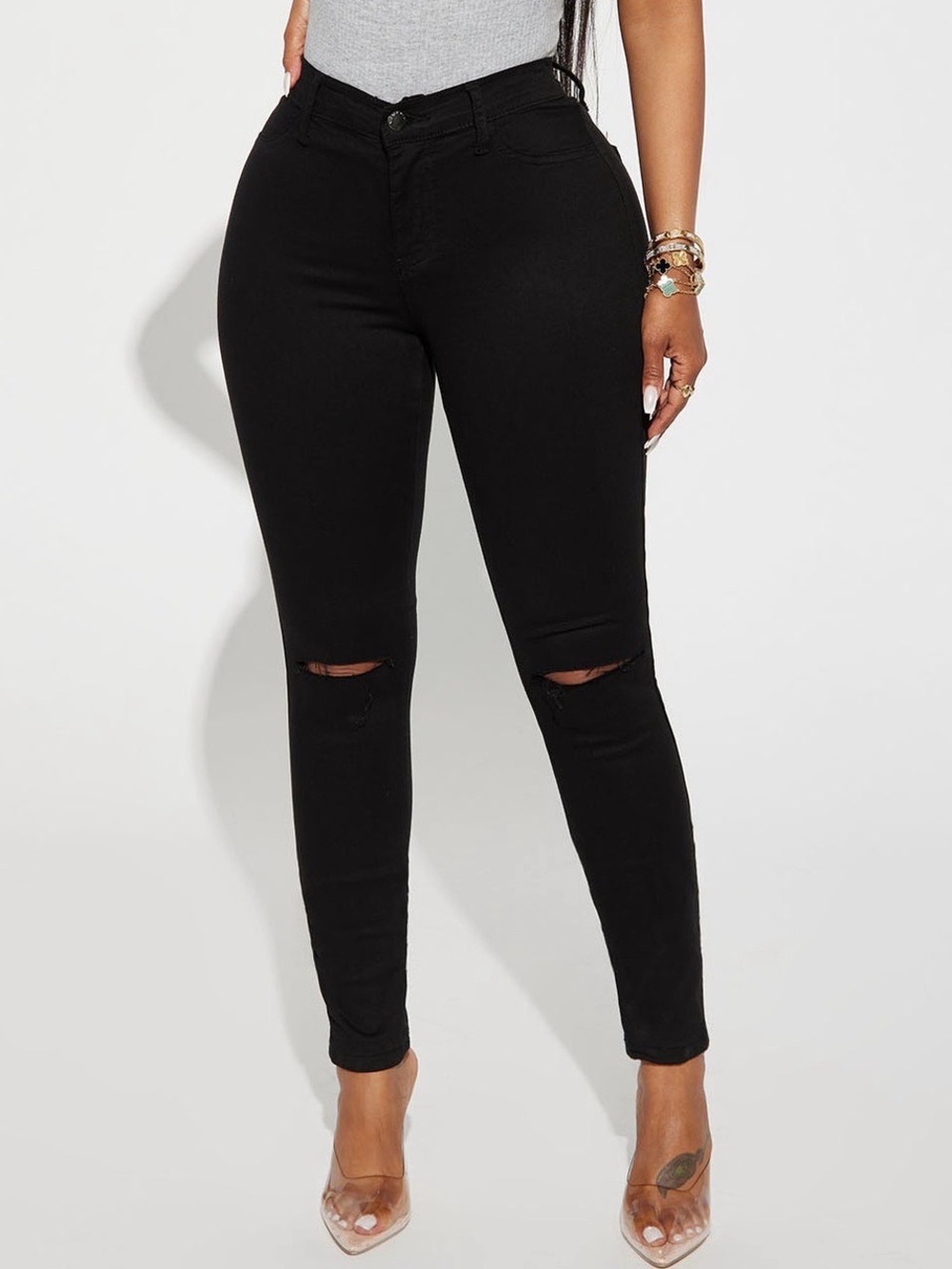 Fashion nova Black High-Rise Skinny Jeans for Women size 11 NWOT